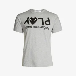 Comme Des Garçons Play Reverse-logo-print Cotton-jersey T-shirt