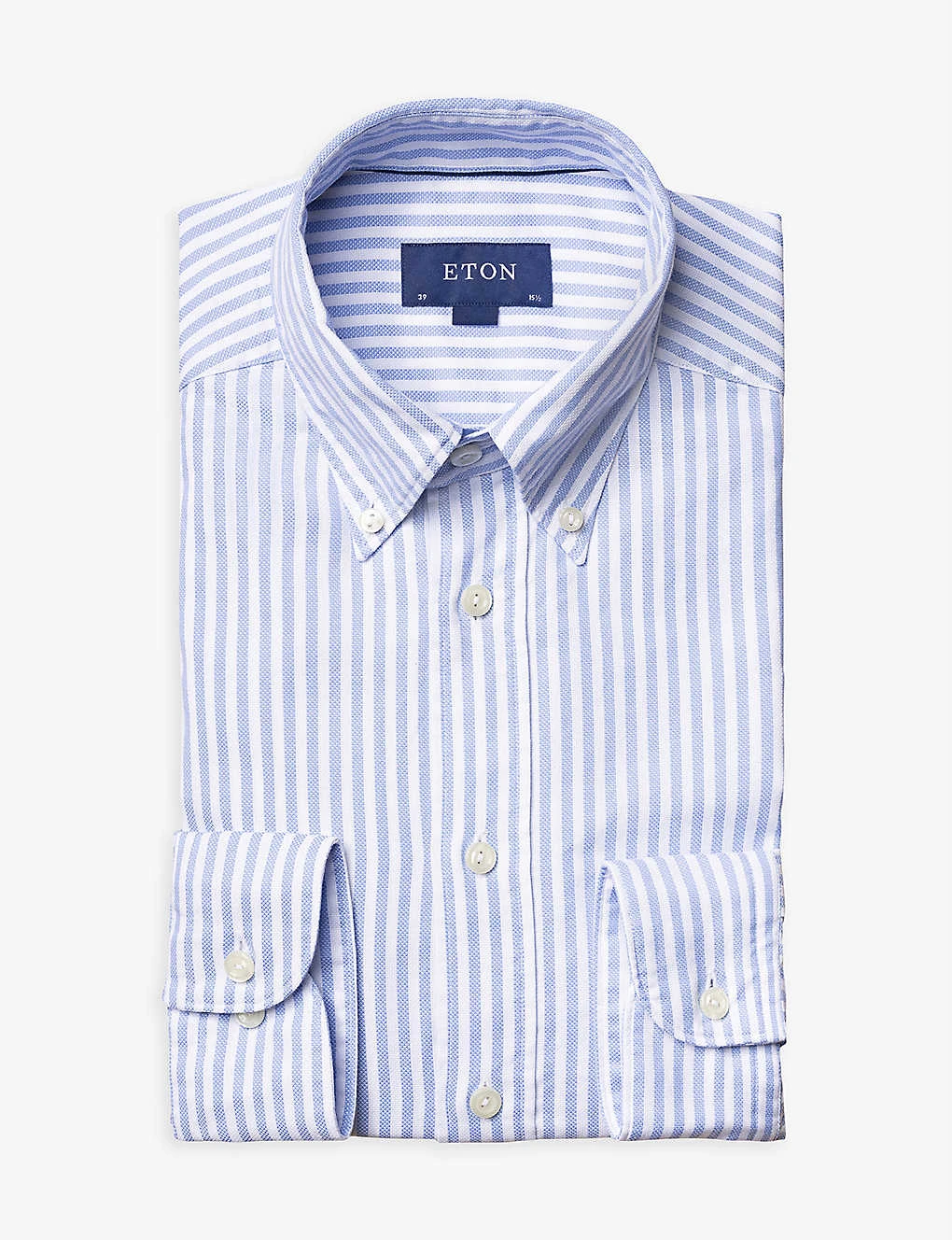 ETON Striped Long-sleeved Slim-fit Cotton Shirt - Image 3