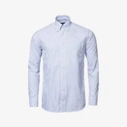 ETON Striped Long-sleeved Slim-fit Cotton Shirt