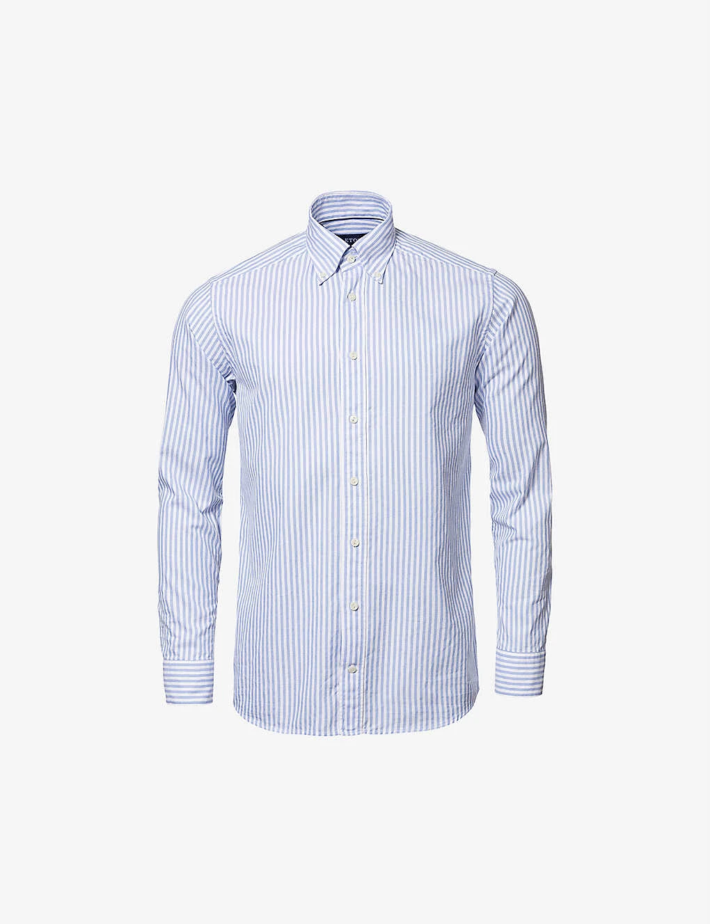 ETON Striped Long-sleeved Slim-fit Cotton Shirt