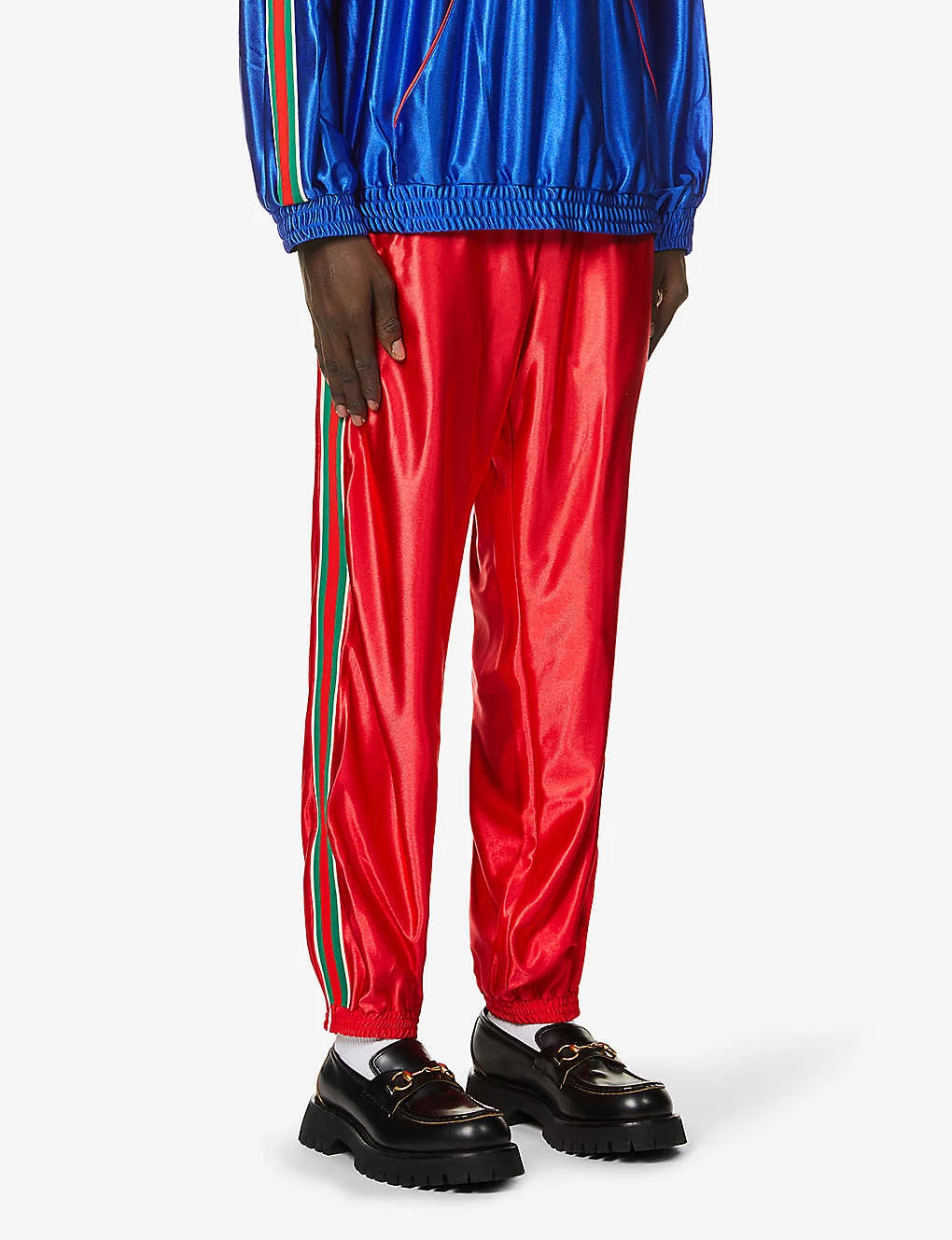 Gucci Branded Metallic Relaxed-fit Shell Jogging Bottoms - Image 3