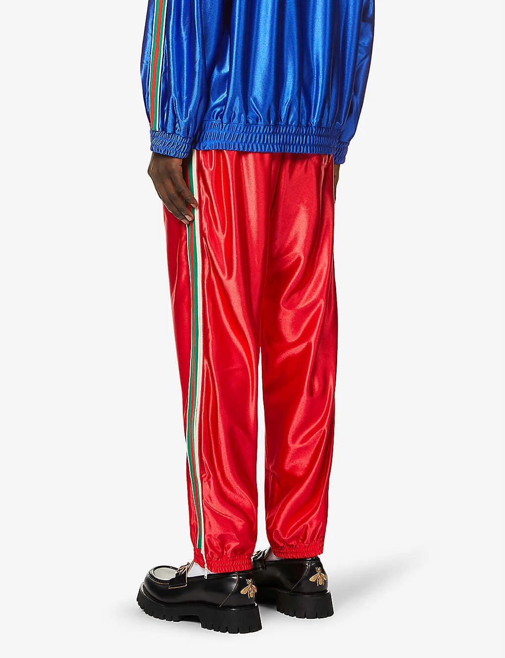 Gucci Branded Metallic Relaxed-fit Shell Jogging Bottoms - Image 4