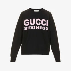 Gucci Sexiness Text-print Cotton-jersey Sweatshirt