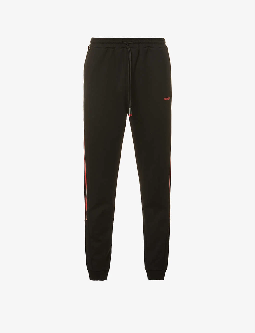 Boss Logo-print Stretch Cotton-blend Jogging Bottoms