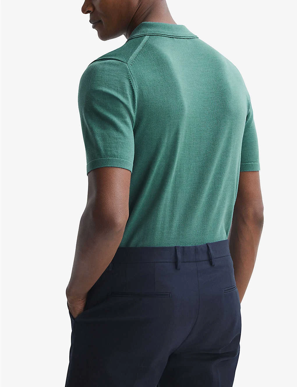 Reiss Maxwell Zipped Merino-wool Polo Shirt - Image 4