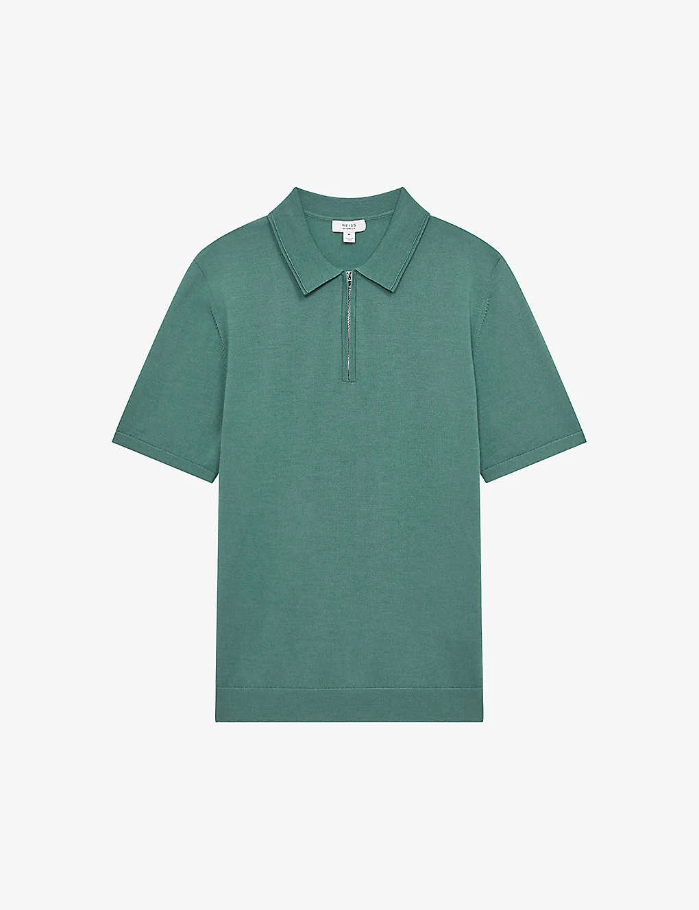 Reiss Maxwell Zipped Merino-wool Polo Shirt