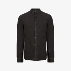 AllSaints Gleason Logo-embroidered Denim Shirt
