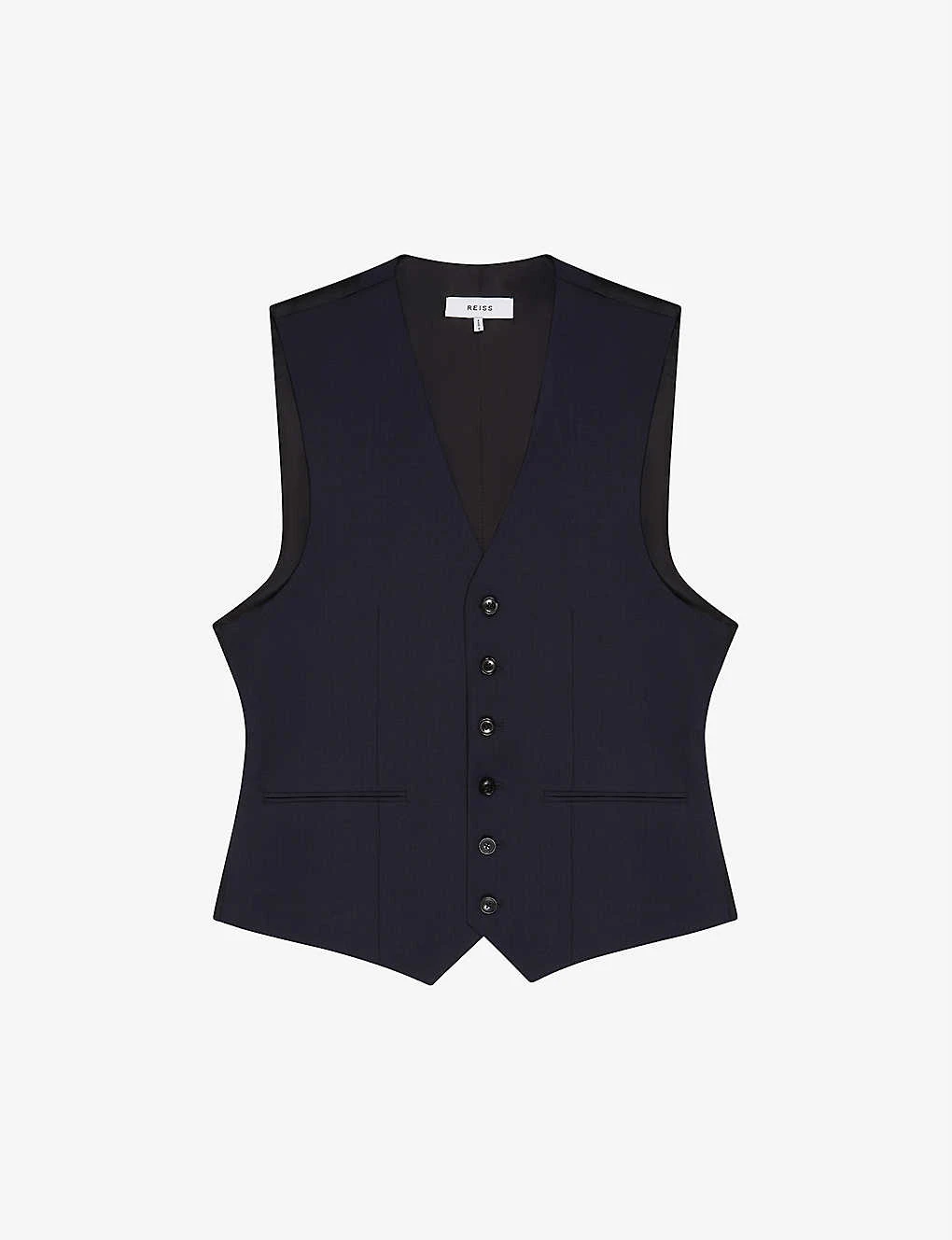 Reiss Hope Travel Wool-blend Fitted Waistcoat