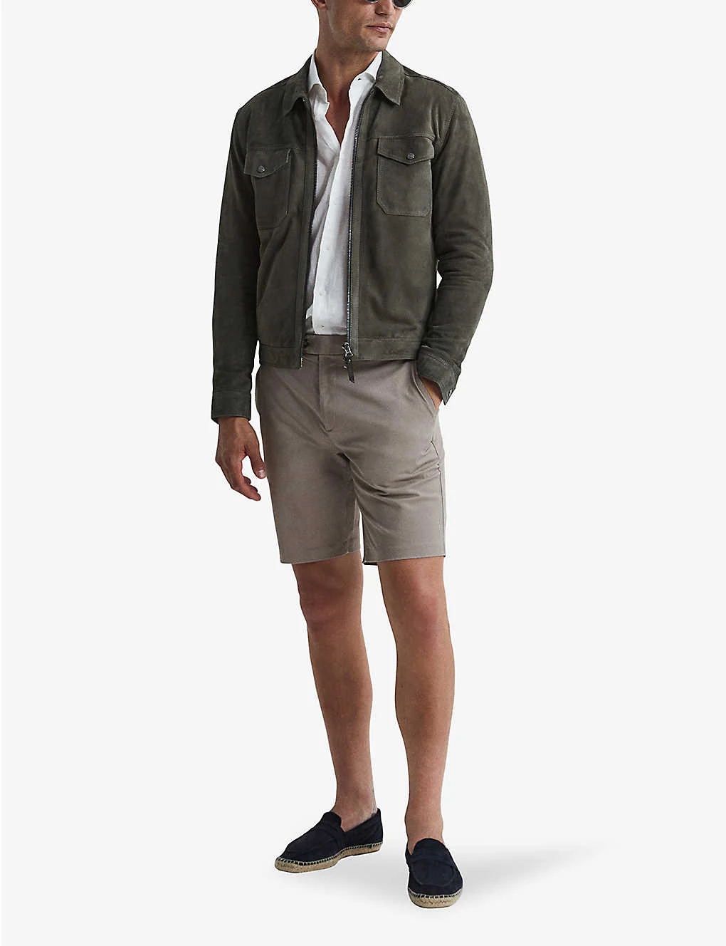 Reiss Wicket Buttoned-pocket Stretch-cotton Chino Shorts - Image 2