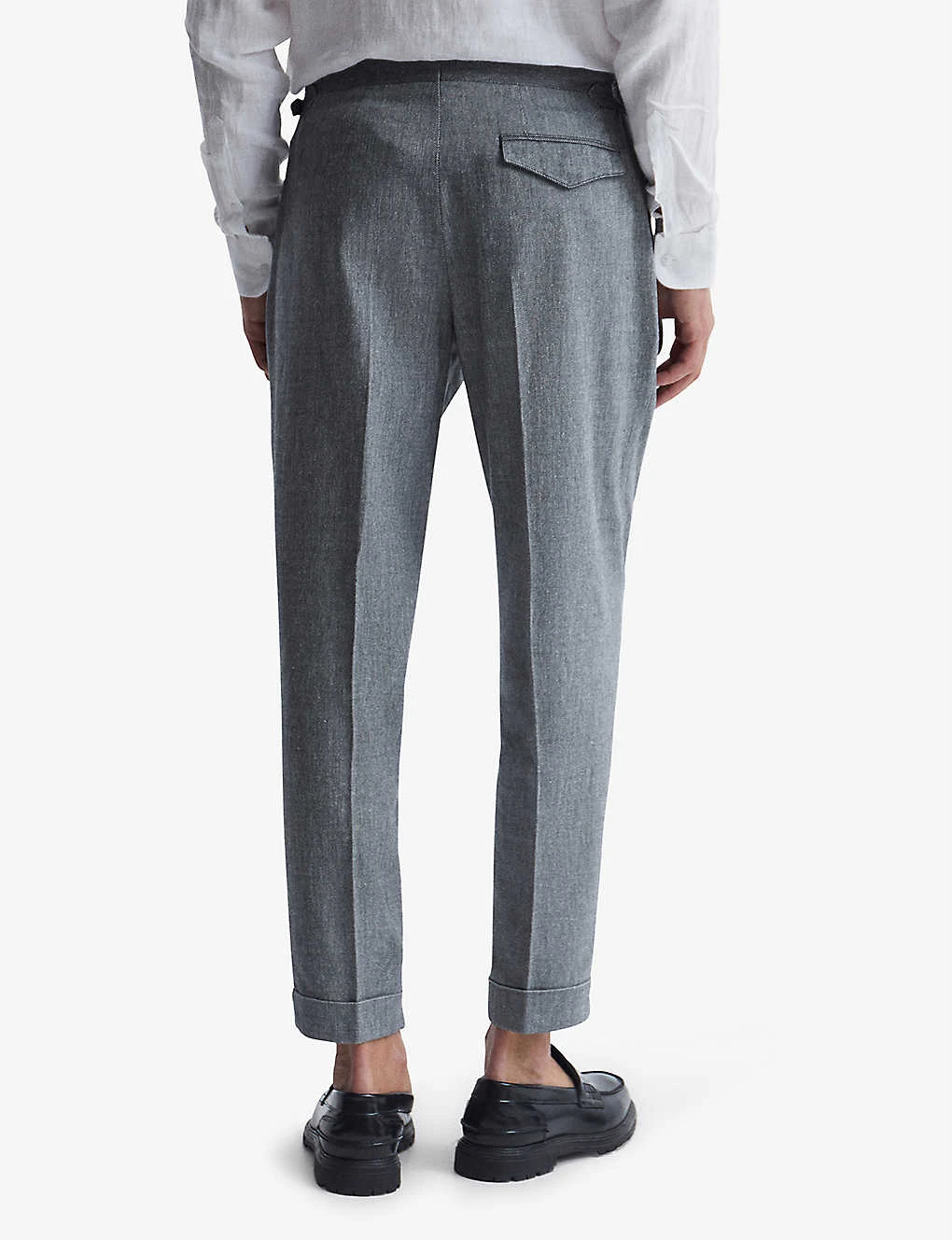 Reiss Map Tapered Mid-rise Stretch-woven Trousers - Image 4