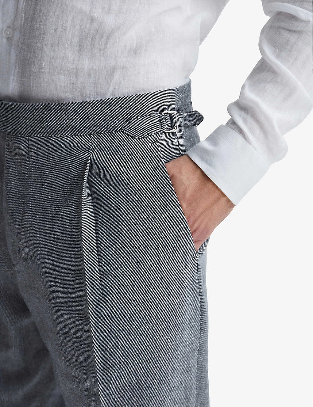 Reiss Map Tapered Mid-rise Stretch-woven Trousers - Image 5