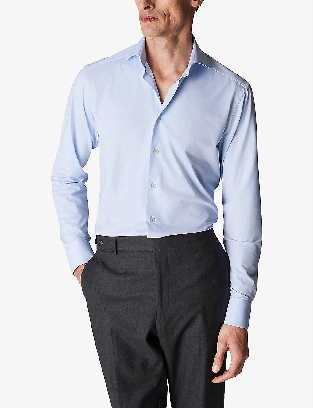 ETON Four-way Stretch Slim-fit Recycled-polyamide Shirt - Image 3