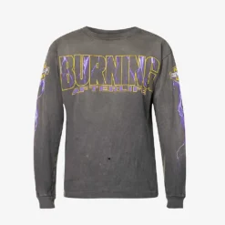 Evil Spirit Graphic-print Distressed Regular-fit Cotton-jersey T-shirt