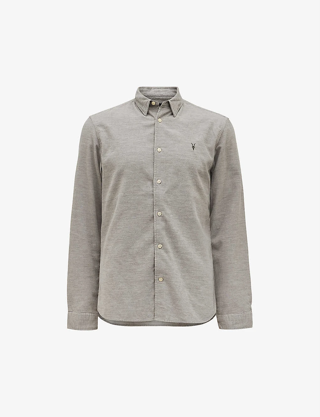 AllSaints Lorella Logo-embroidered Textured Cotton Shirt