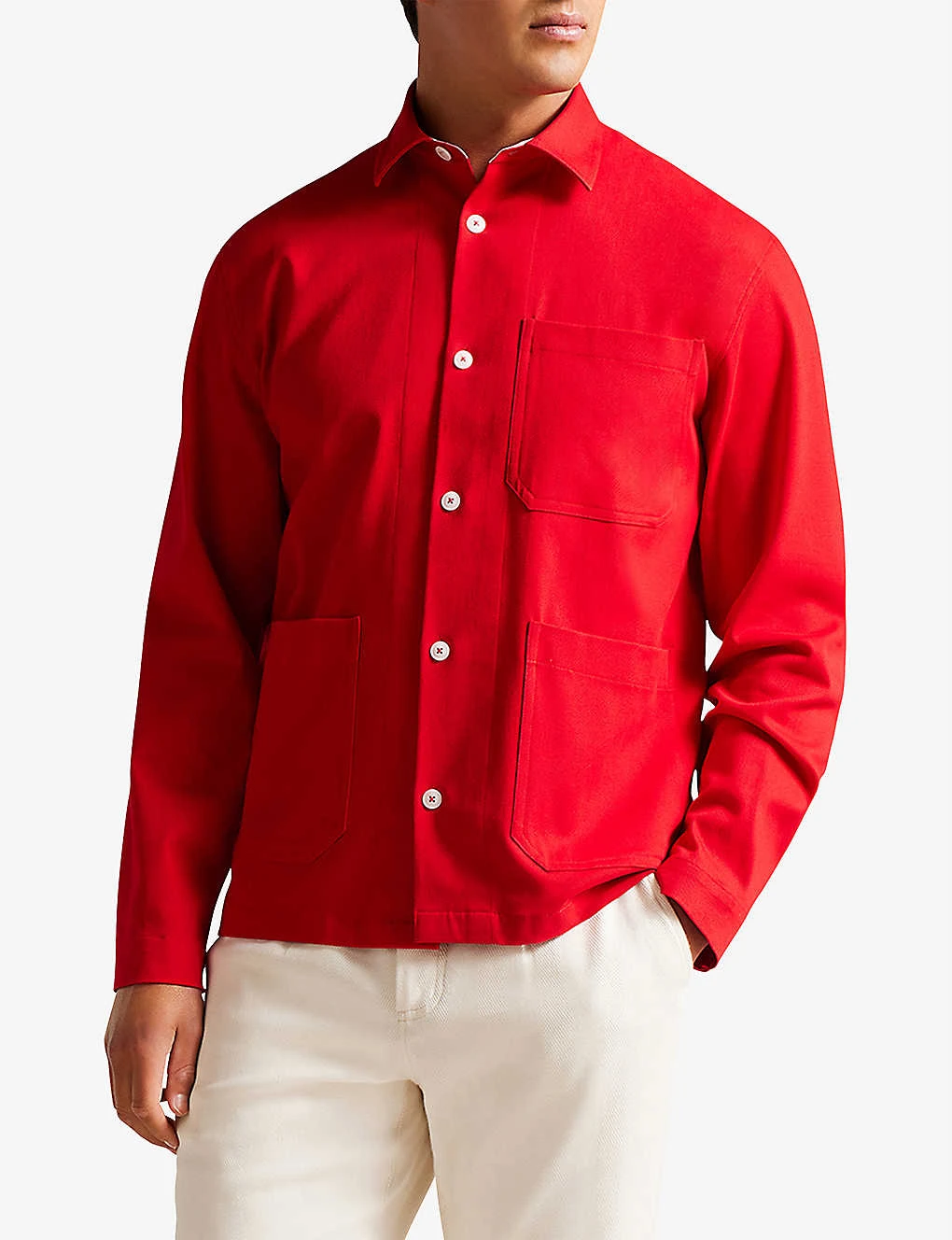 Ted Baker Arid Button-fastened Stretch-cotton Shirt - Image 3