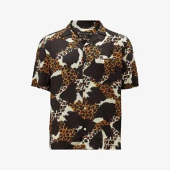 AllSaints Concorde Animal-print Woven Shirt