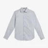 Ted Baker Oxcomb Jacquard-design French Cuff Cotton Shirt