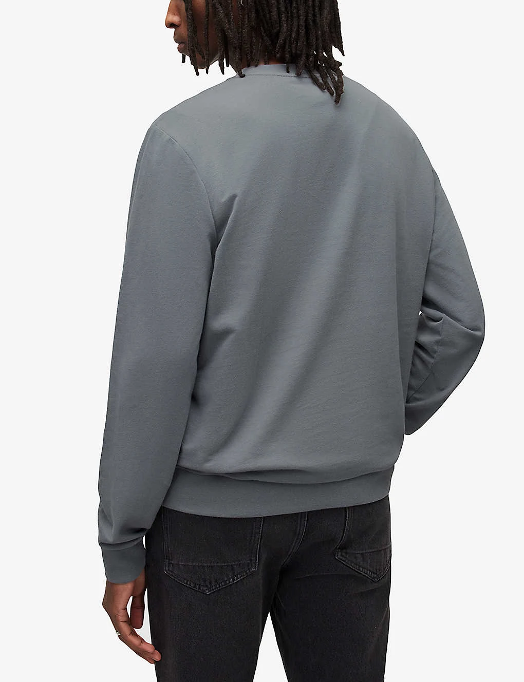 AllSaints Haste Ramskull-embroidered Organic-cotton Jumper - Image 4