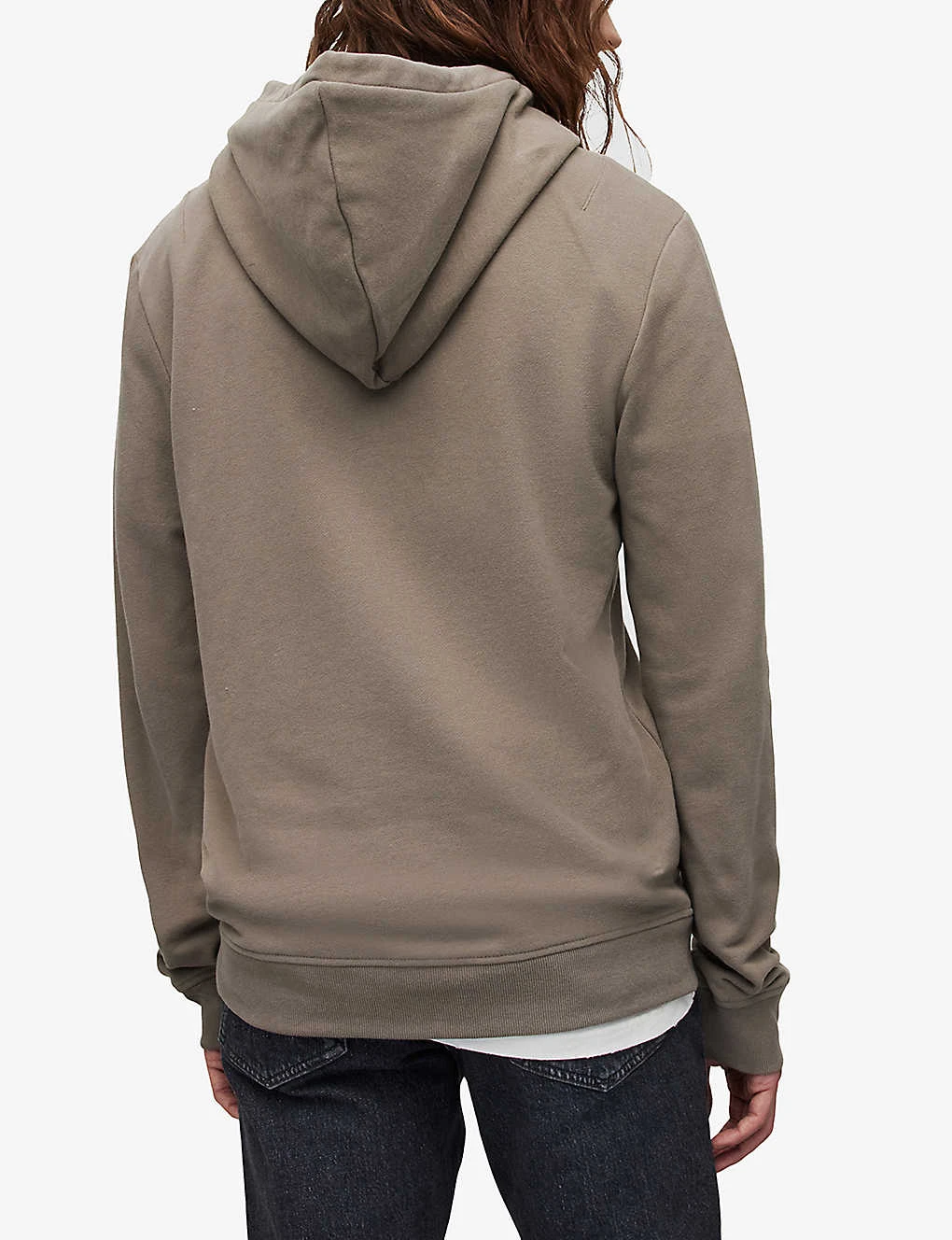 AllSaints Raven Logo-embroidered Zip-up Organic-cotton Hoody - Image 4