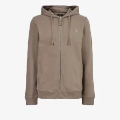 AllSaints Raven Logo-embroidered Zip-up Organic-cotton Hoody