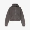 Full Zip Funnel-neck Cotton-jersey Hoody