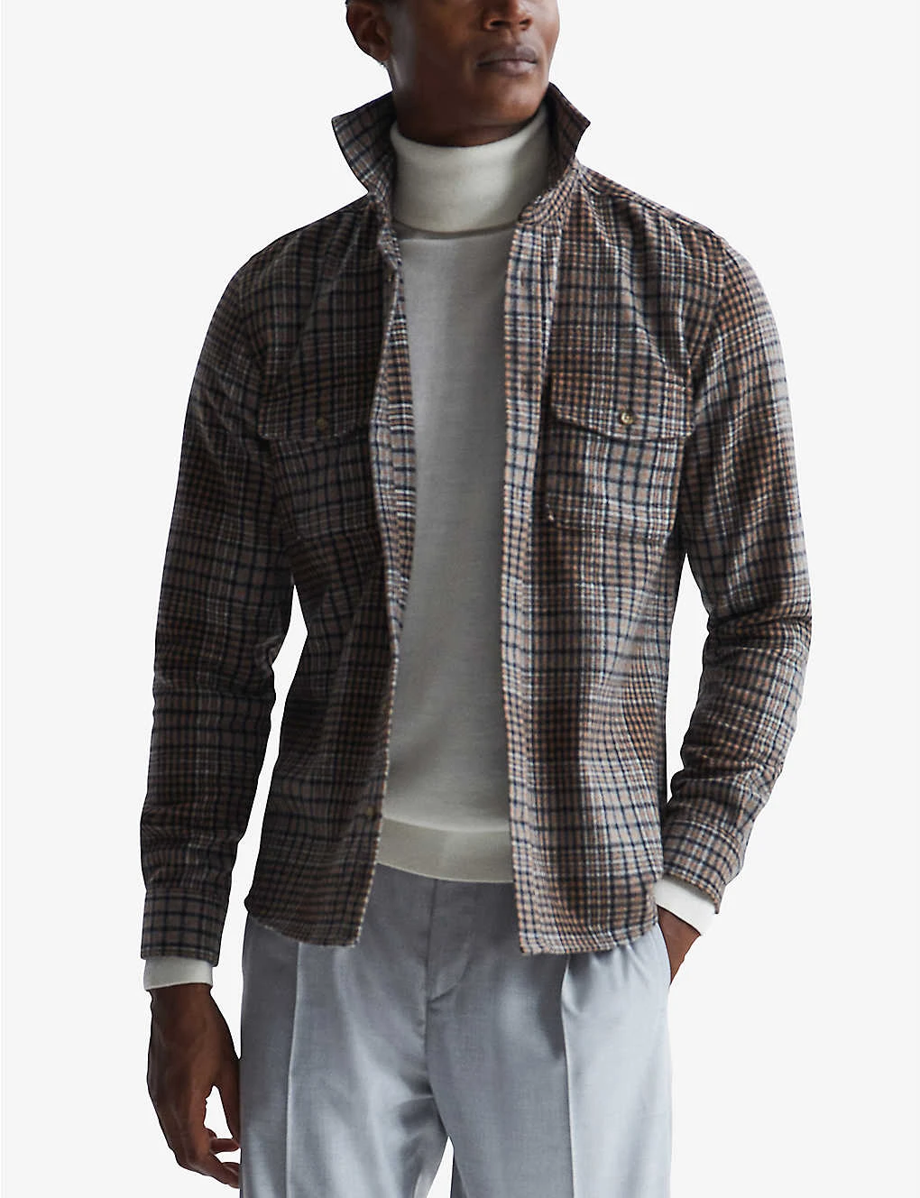 Reiss Marley Brushed Wool-blend Shirt - Image 3