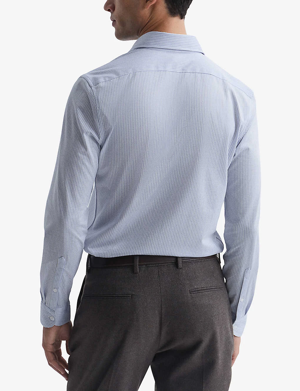 Reiss Bosa Striped Slim-fit Cotton-blend Shirt - Image 4
