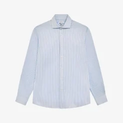 Reiss Bosa Striped Slim-fit Cotton-blend Shirt