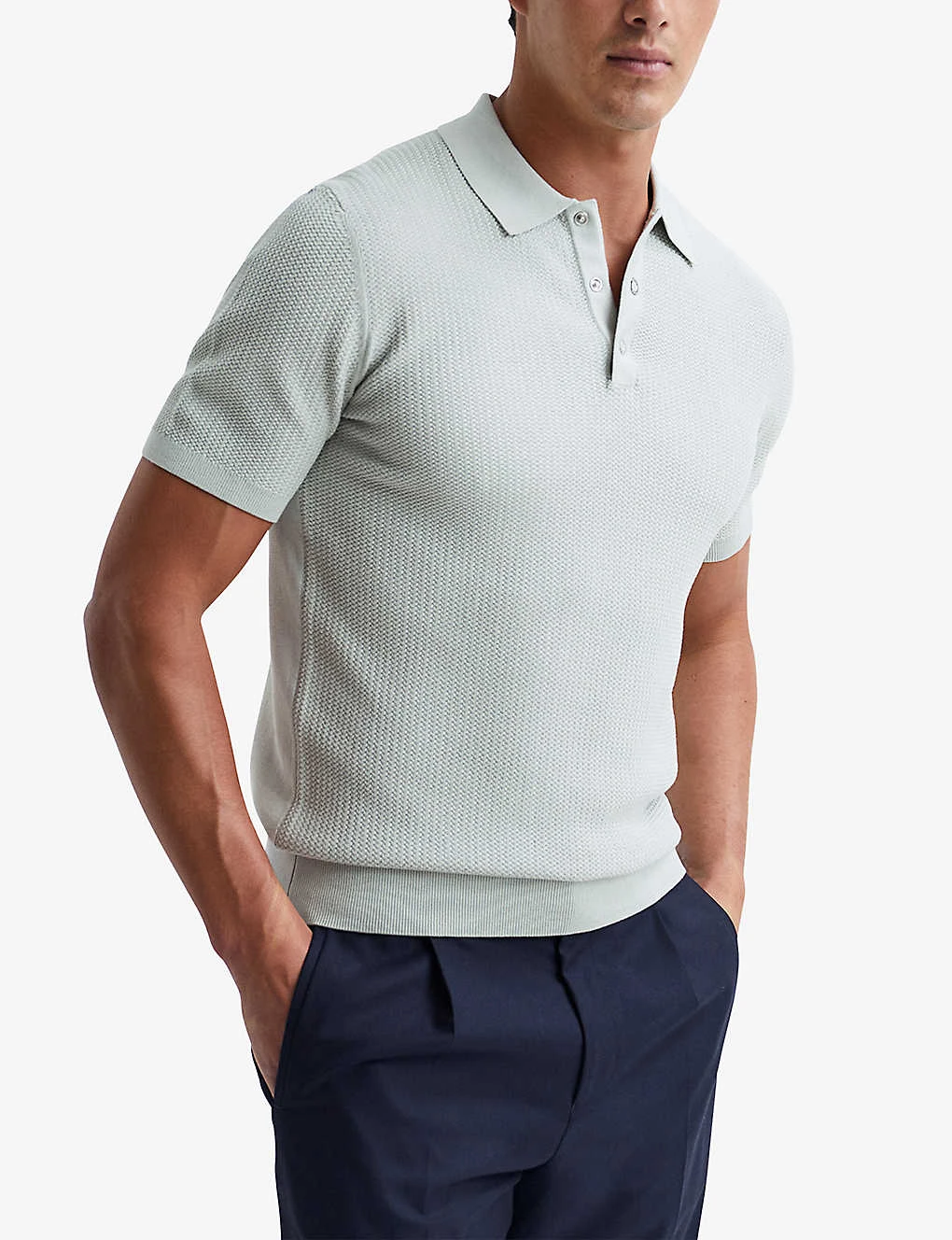 Reiss Bennie Slim-fit Cotton-knit Polo Shirt - Image 3