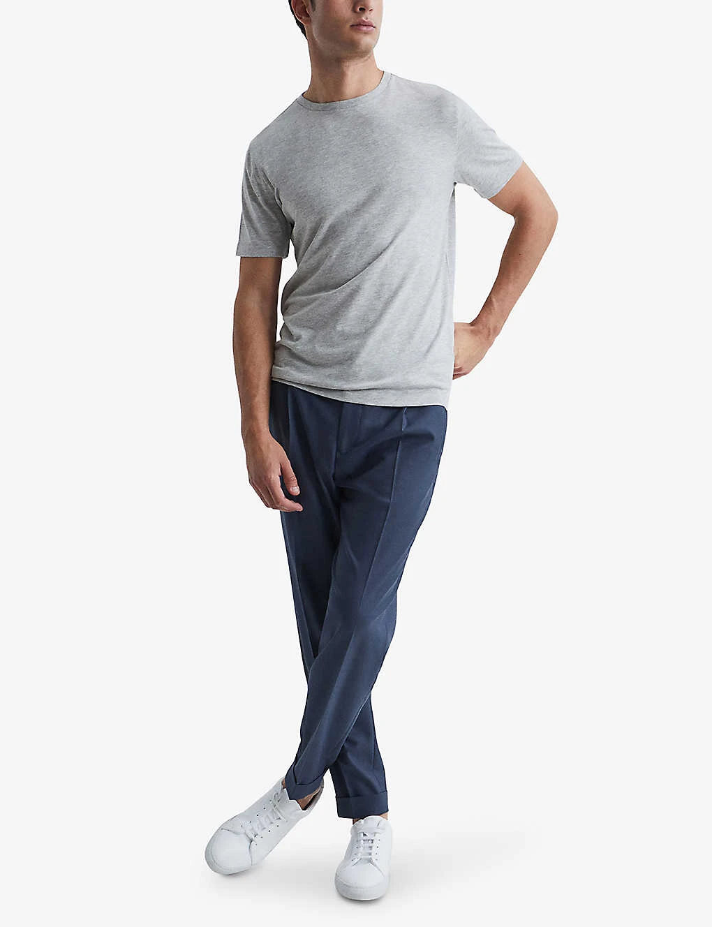 Reiss Bless Crewneck Cotton-jersey T-shirt - Image 2