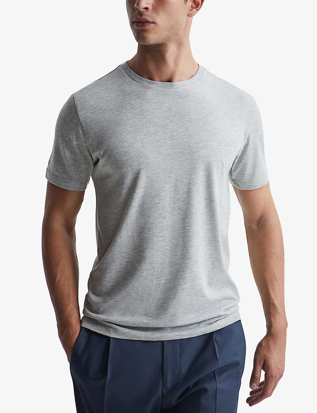 Reiss Bless Crewneck Cotton-jersey T-shirt - Image 3