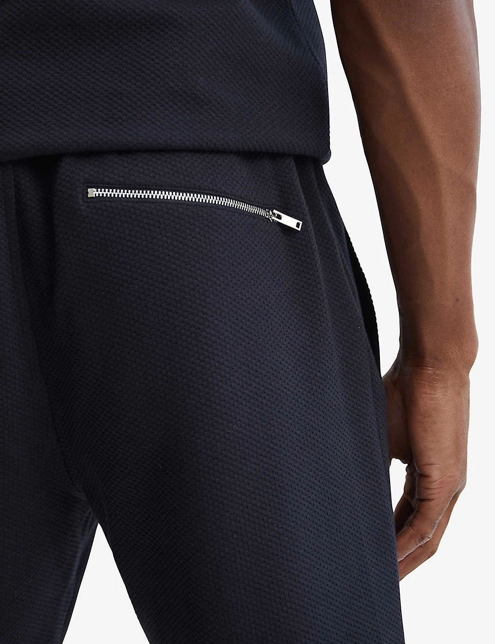 Reiss Robin Drawstring Waffle Cotton-blend Shorts - Image 6