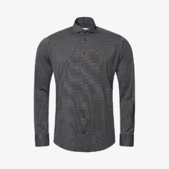 ETON Business Micro-pattern Slim-fit Stretch-jersey Shirt