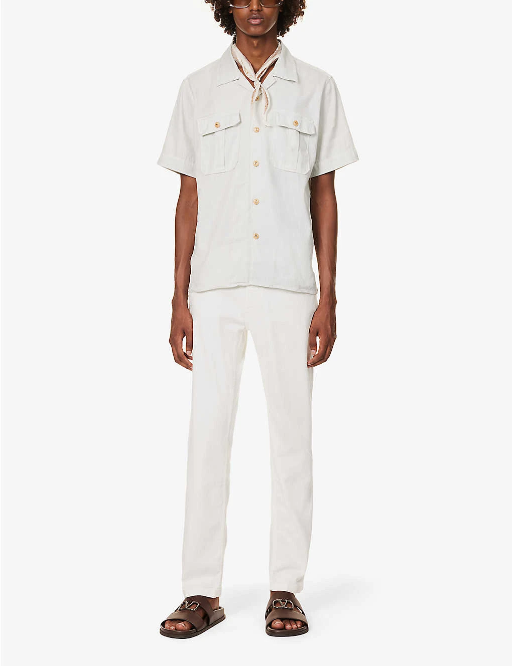 ELEVENTY Double-pocket Boxy-fit Linen-blend Shirt - Image 2