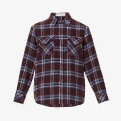 Unisex Amethyst Checked Cashmere Shirt
