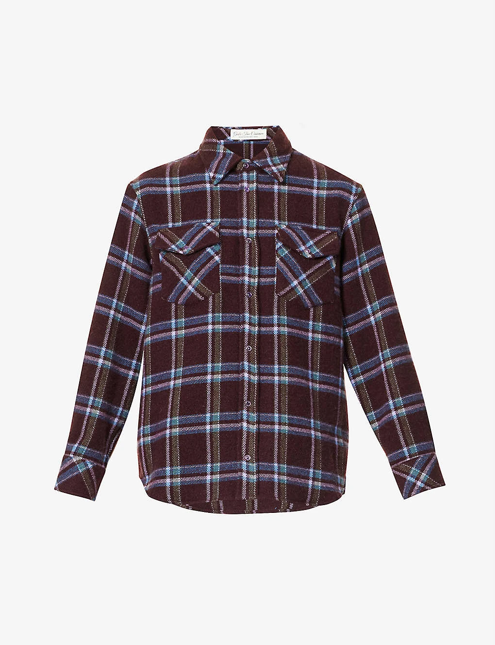 Unisex Amethyst Checked Cashmere Shirt