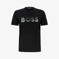 BOSS Foil Logo-print Cotton-jersey T-shirt