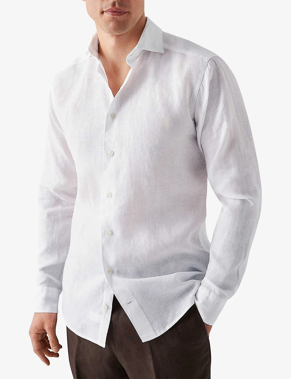 ETON Casual Spread-collar Linen Shirt - Image 3