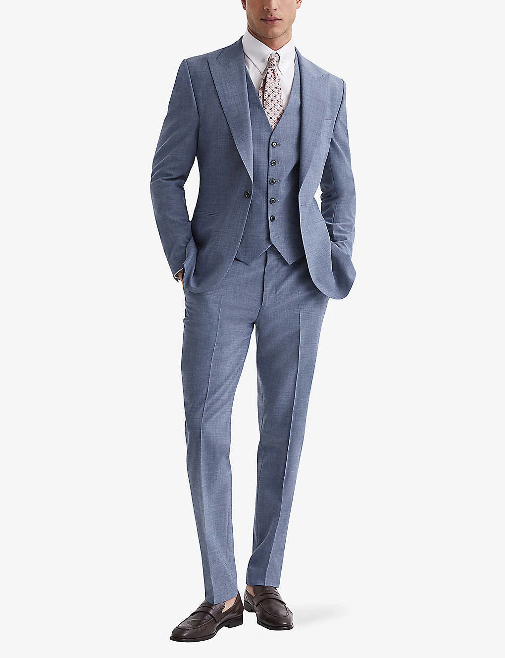 Reiss Wish Slim-fit Stretch Wool-blend Waistcoat - Image 2