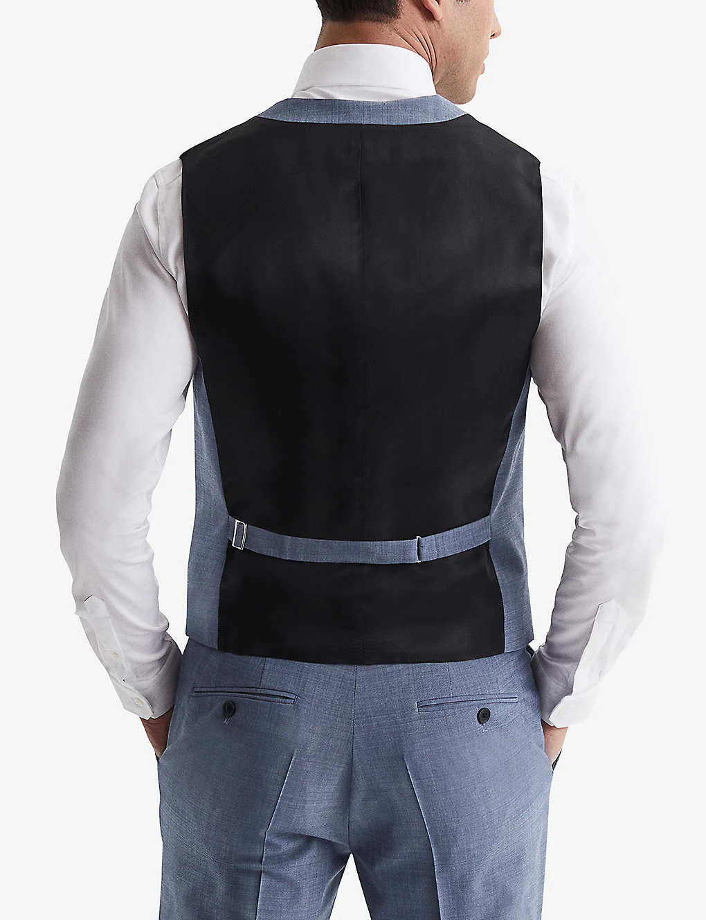 Reiss Wish Slim-fit Stretch Wool-blend Waistcoat - Image 4