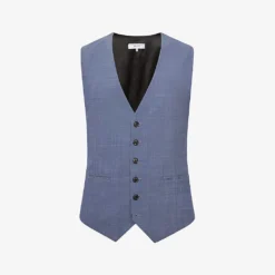 Reiss Wish Slim-fit Stretch Wool-blend Waistcoat