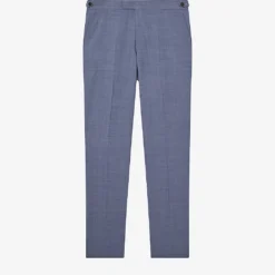Reiss Wish Slim-fit Mid-rise Stretch Wool-blend Trousers