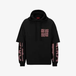 Hugo Leisure Logo-print Cotton-jersey Hoody