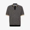 Boss Business Leisure Monogram-pattern Cotton-jersey Polo Shirt