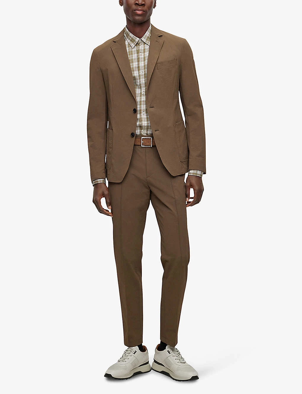 Boss Checked Regular-fit Stretch-woven Shirt - Image 2