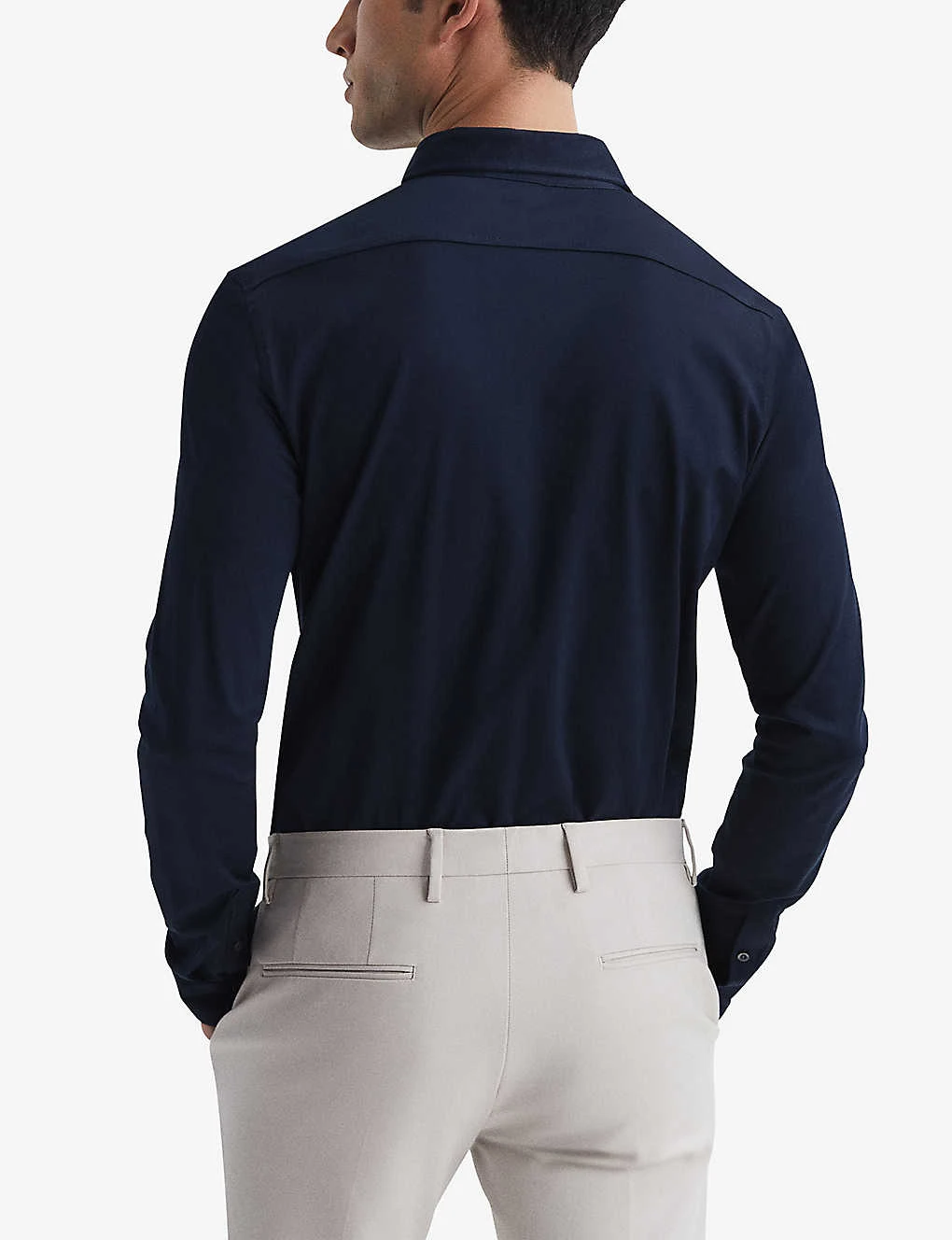 Reiss King Mercerised Cotton-jersey Shirt - Image 4