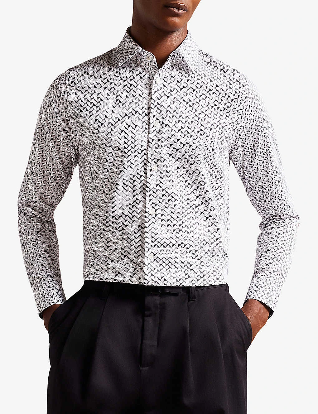 Ted Baker Willuw Slim-fit Stretch-cotton Shirt - Image 3