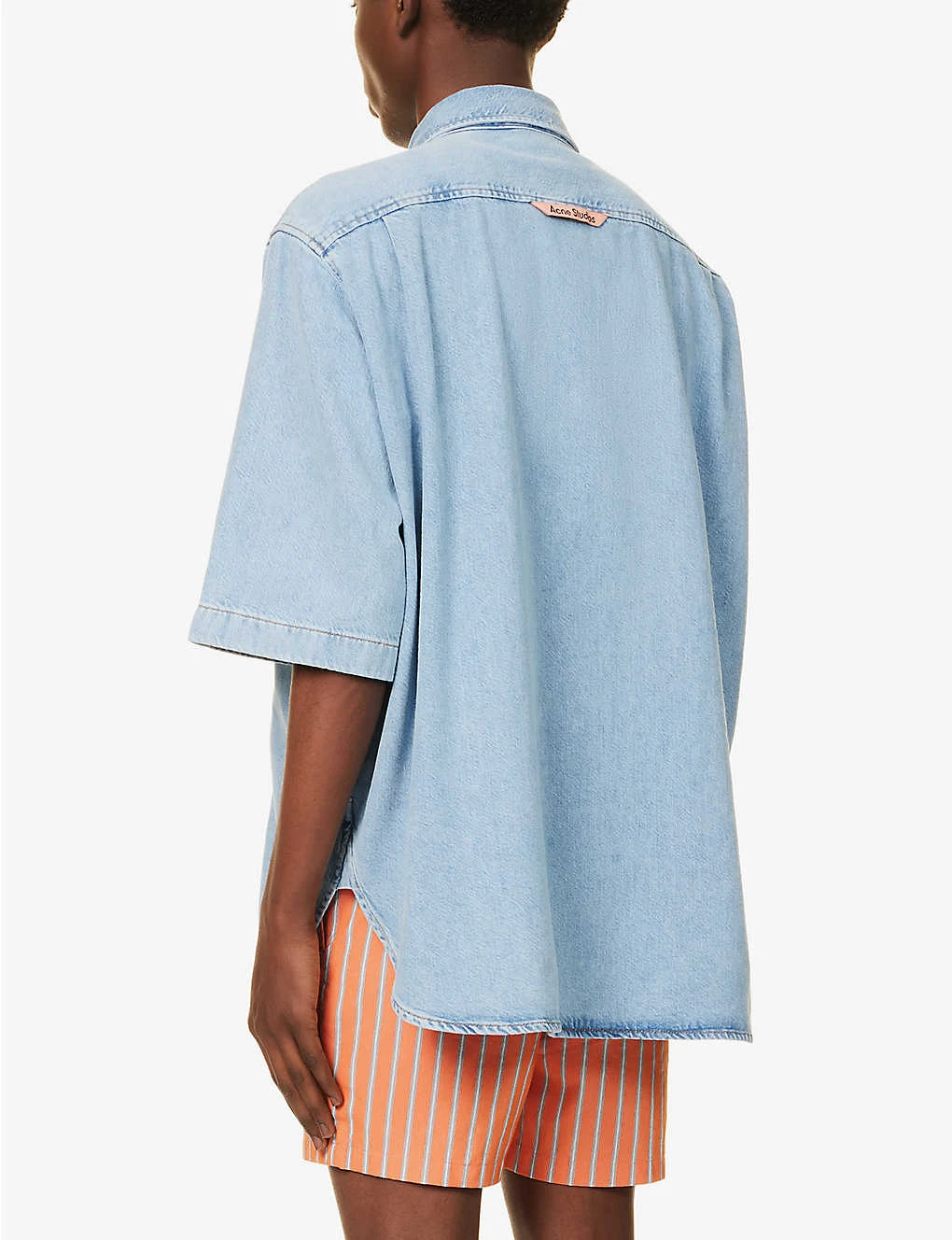 Acne Studios Faded-wash Dropped-shoulder Oversized Denim Shirt - Image 4