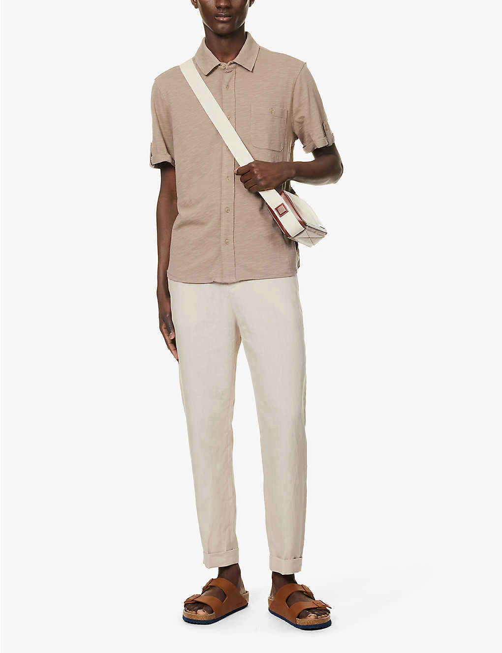 Paige Brayden Short-sleeved Regular-fit Cotton Shirt - Image 2