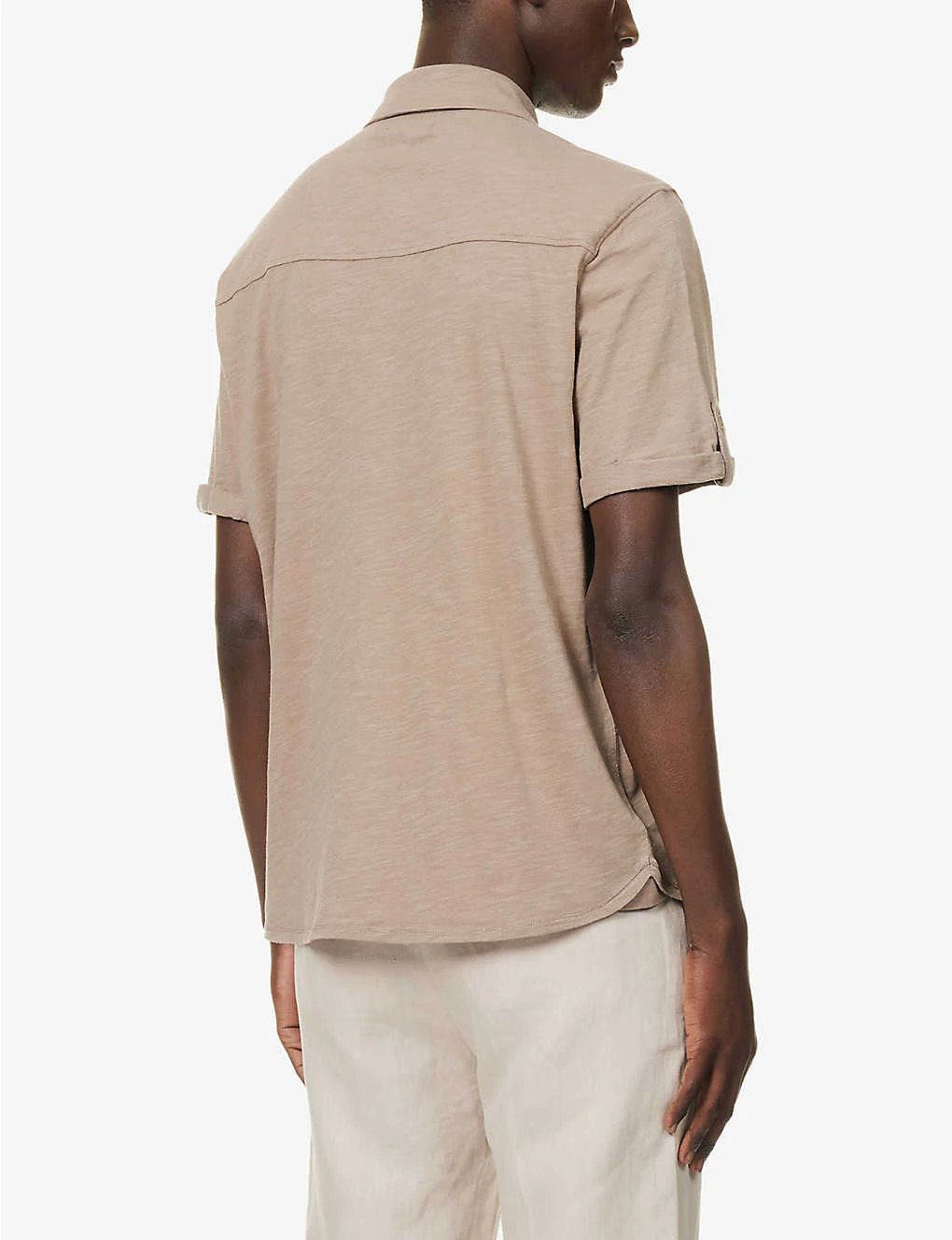 Paige Brayden Short-sleeved Regular-fit Cotton Shirt - Image 4